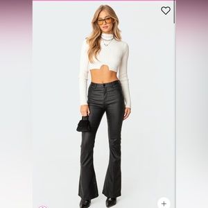 Tik tok viral Edikted Flare Leather pants